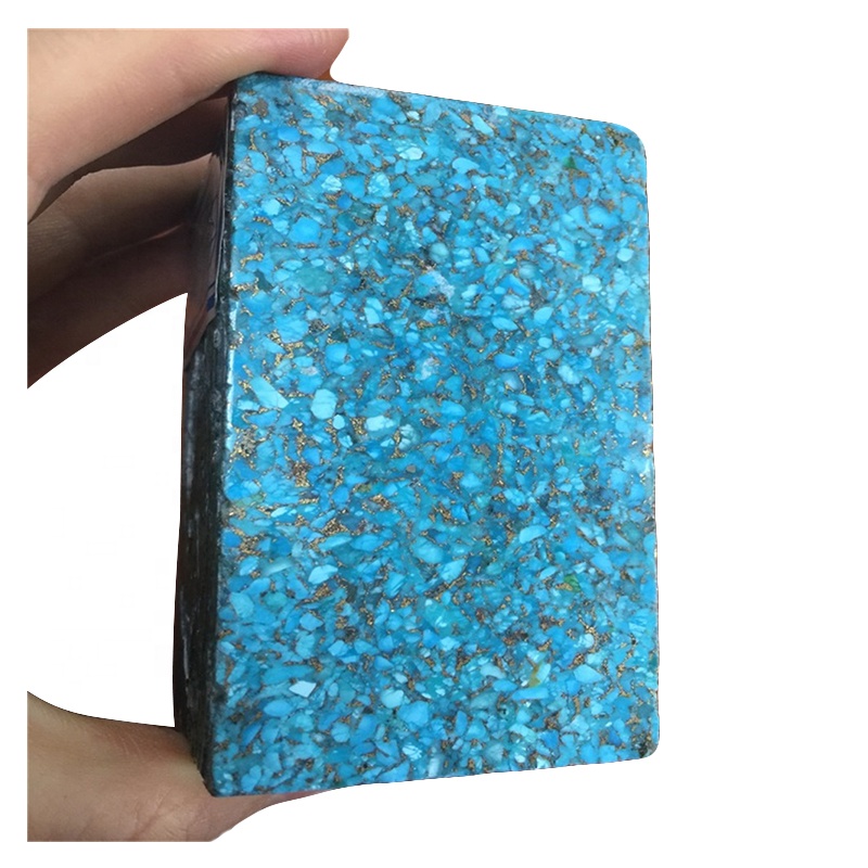 Bule konpwesan turkwaz ki graj ble kòb kwiv mete mojave turkwaz pyèr bijou 41