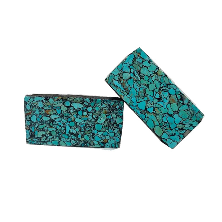 Bule konpwesan turkwaz ki graj ble kòb kwiv mete mojave turkwaz pyèr bijou 45