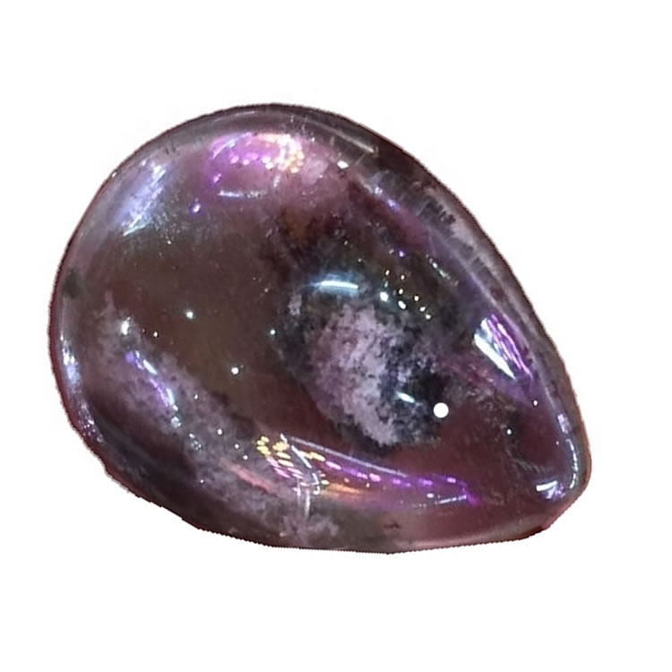 Přírodní fantom Quartz hladký hruškový tvar Cabochon Phantom Quartz Loose Gemstone 31