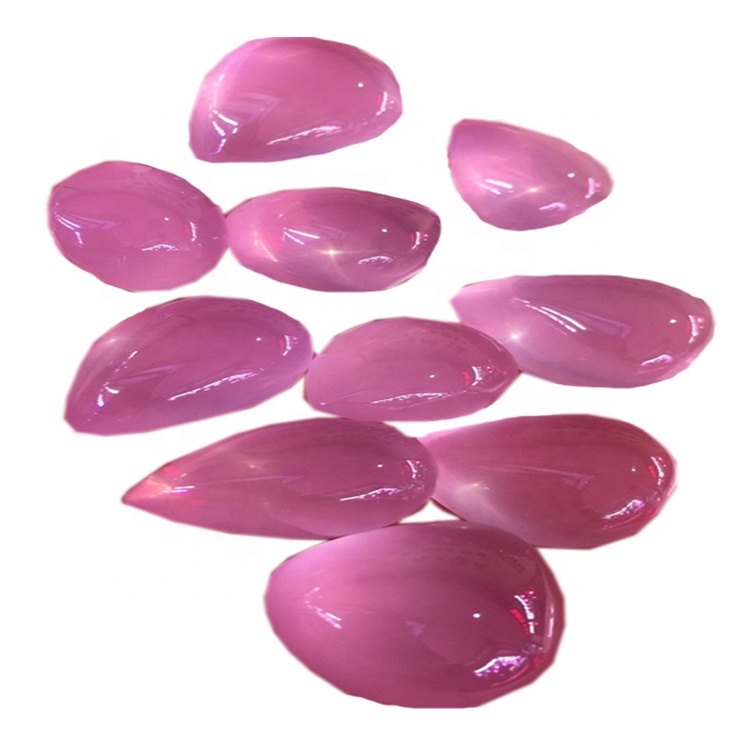 Pwartz Rose Naturiol Pear Cabochon Calibon Maint Gemstone rhydd 31
