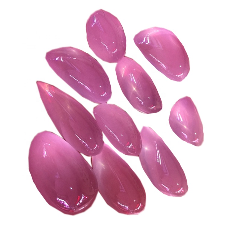 Pwartz Rose Naturiol Pear Cabochon Calibon Maint Gemstone rhydd 35