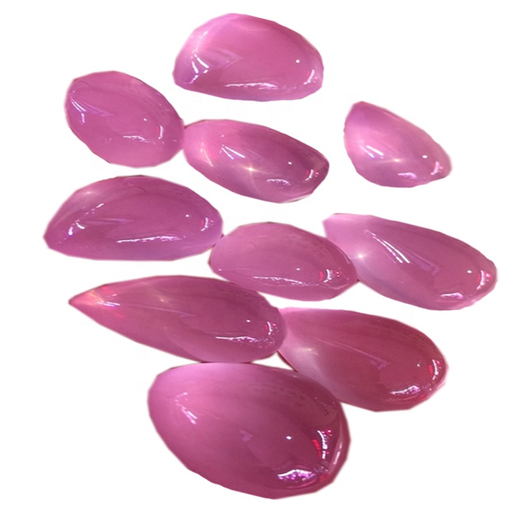 Pwartz Rose Naturiol Pear Cabochon Calibon Maint Gemstone rhydd 33