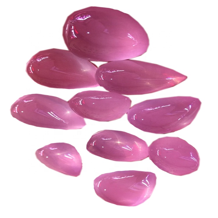 Pwartz Rose Naturiol Pear Cabochon Calibon Maint Gemstone rhydd 39