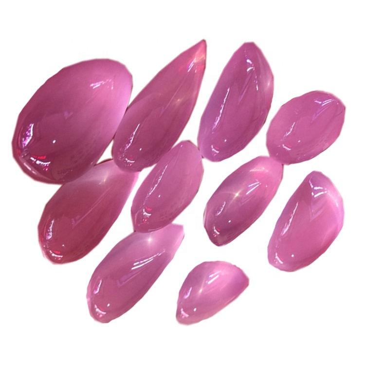 Pwartz Rose Naturiol Pear Cabochon Calibon Maint Gemstone rhydd 37