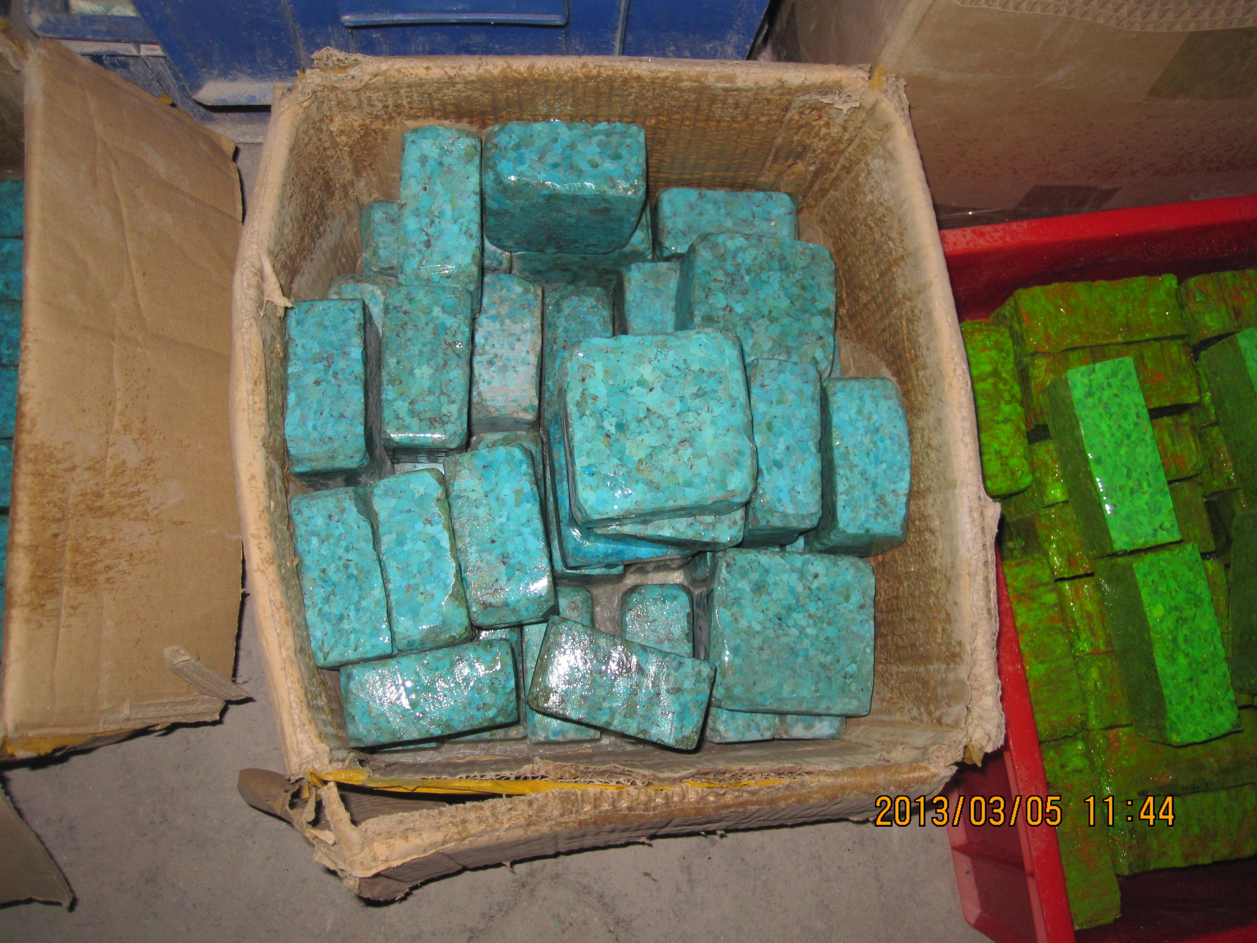 Koper Kingman Amerika turkoois myn natuurlik saamgeperste edelsteen turkoois maak groothandel 13