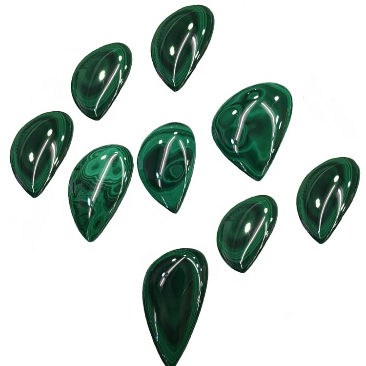 Natural Pear Malakite Cabochon Lot Kalibrated Teardrop Malakite Laus Stone Cab Semi Precious Gemstone Cabochon 32