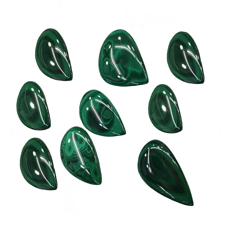 Natural Pear Malakite Cabochon Lot Kalibrated Teardrop Malakite Laus Stone Cab Semi Precious Gemstone Cabochon 34