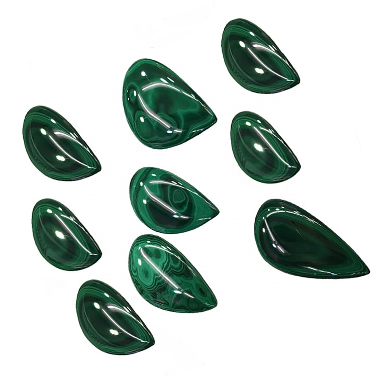 Natural Pear Malakite Cabochon Lot Kalibrated Teardrop Malakite Laus Stone Cab Semi Precious Gemstone Cabochon 36