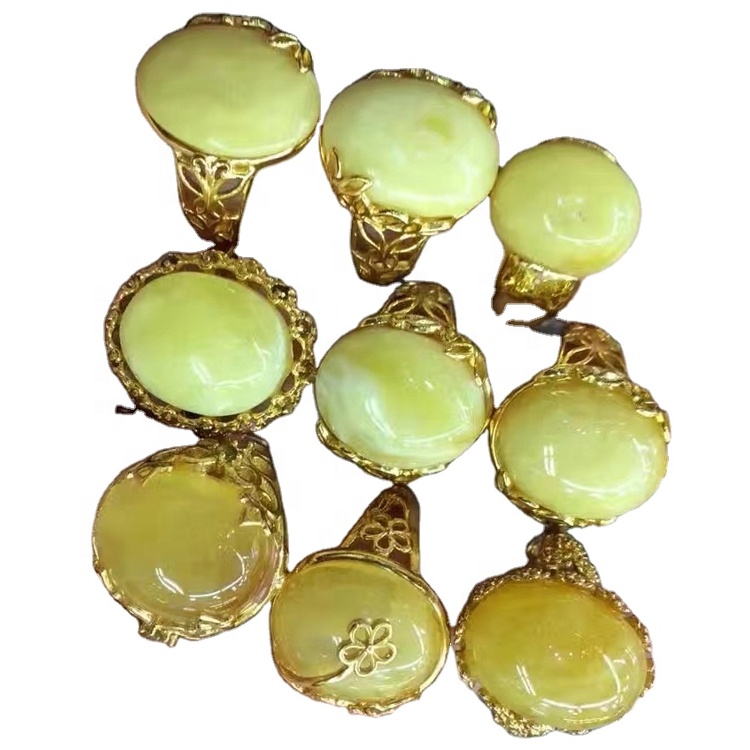 ਅੰਬਰ ਰਤਨ ਦੇ ਨਾਲ ਫੈਕਟਰੀ ਕਸਟਮ ਗਹਿਣਿਆਂ ਦੀ ਰਿੰਗ 32