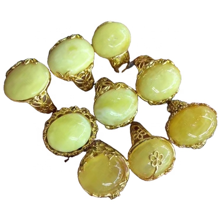 ਅੰਬਰ ਰਤਨ ਦੇ ਨਾਲ ਫੈਕਟਰੀ ਕਸਟਮ ਗਹਿਣਿਆਂ ਦੀ ਰਿੰਗ 38