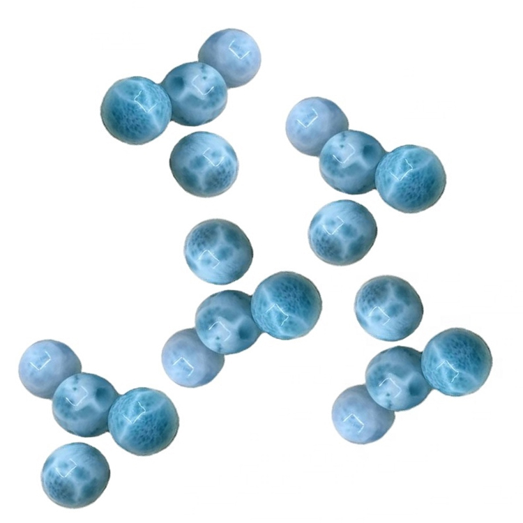 អង្កាំធម្មជាតិ larimar gemstone apper ស្ព័ររង្វង់សម្រាប់ខ្សែដៃខ្សែដៃខ្សែដៃ 11