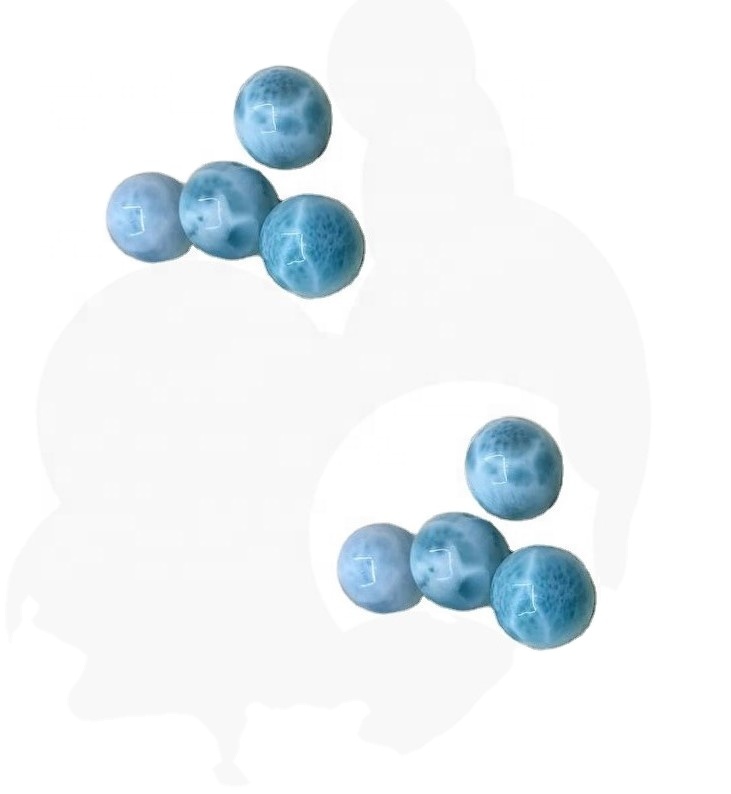 អង្កាំធម្មជាតិ larimar gemstone apper ស្ព័ររង្វង់សម្រាប់ខ្សែដៃខ្សែដៃខ្សែដៃ 13
