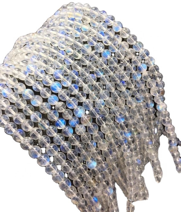 Rainbow Moonsstone Mystikarstone Ronds Beads Stréiz - Perlen 5-6mm 21