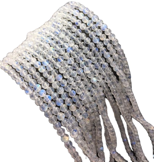 Rainbow Moonsstone Mystikarstone Ronds Beads Stréiz - Perlen 5-6mm 23