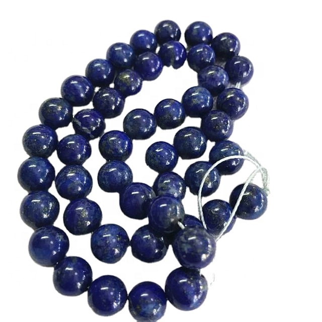 Náttúruleg lapis A Round Shape Perlur Blue Gemstone Strings 37