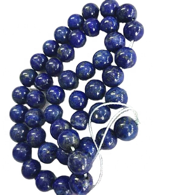Náttúruleg lapis A Round Shape Perlur Blue Gemstone Strings 39
