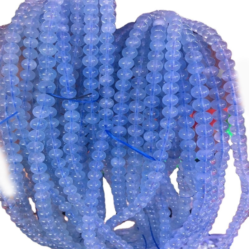 Milky aquamarine pande zote shanga kufanya bangili kujitia asili gemstone shanga 39