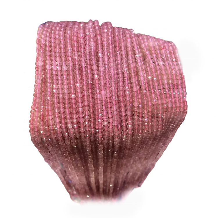 Morganite Faceted Round Beads Pink Morganite Diamond Cut Beads Round 30