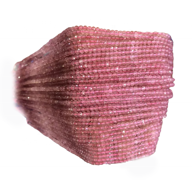 Morganite Faceted Round Beads Pink Morganite Diamond Cut Beads Round 32