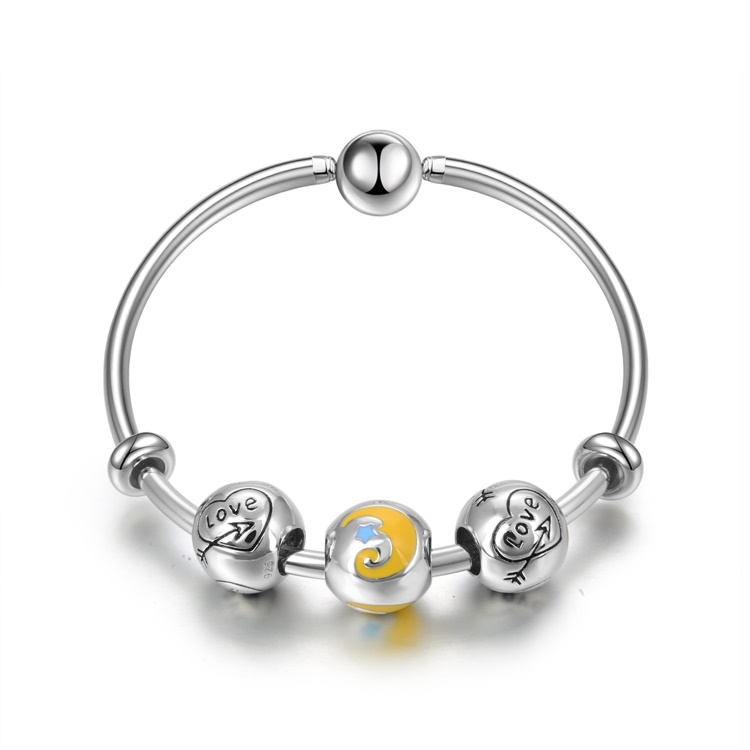 మంచి నాణ్యత ప్రసిద్ధ మహిళలు కంకణాలు నీలం తెలుపు జింక్ పూత కంకణాలు 9