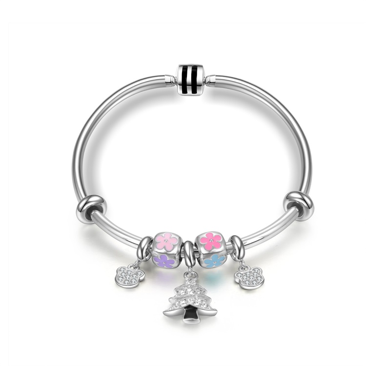 మంచి నాణ్యత ప్రసిద్ధ మహిళలు కంకణాలు నీలం తెలుపు జింక్ పూత కంకణాలు 17