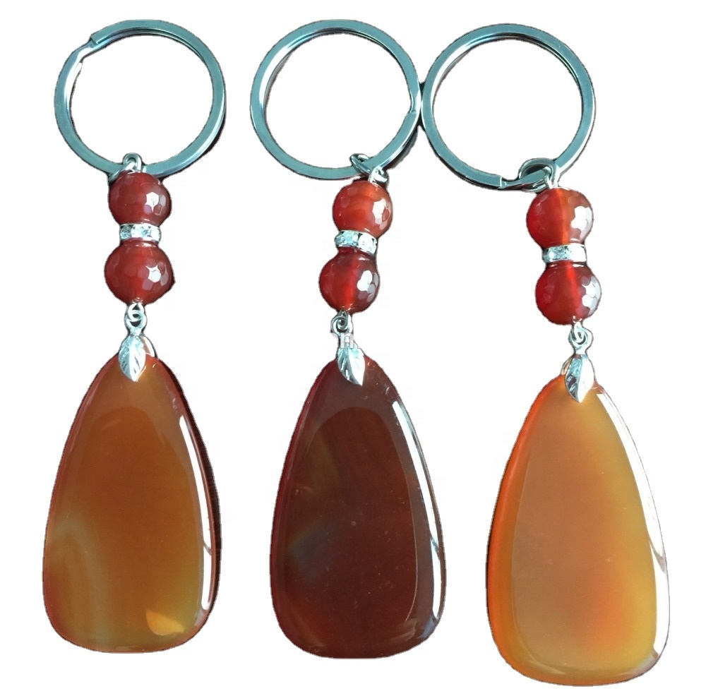 Agate Keychains mole quantitas faciunt Lupum 15