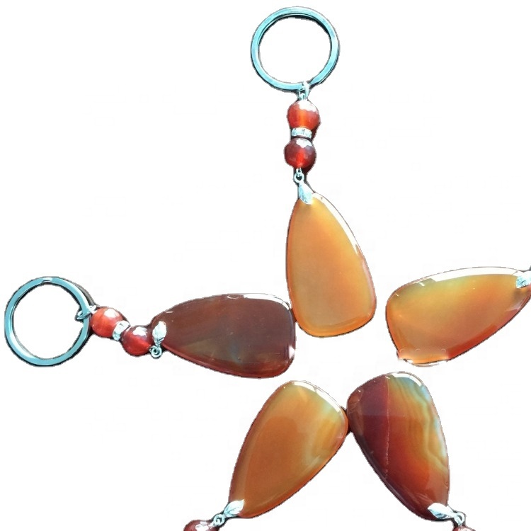 Agate Keychains mole quantitas faciunt Lupum 18