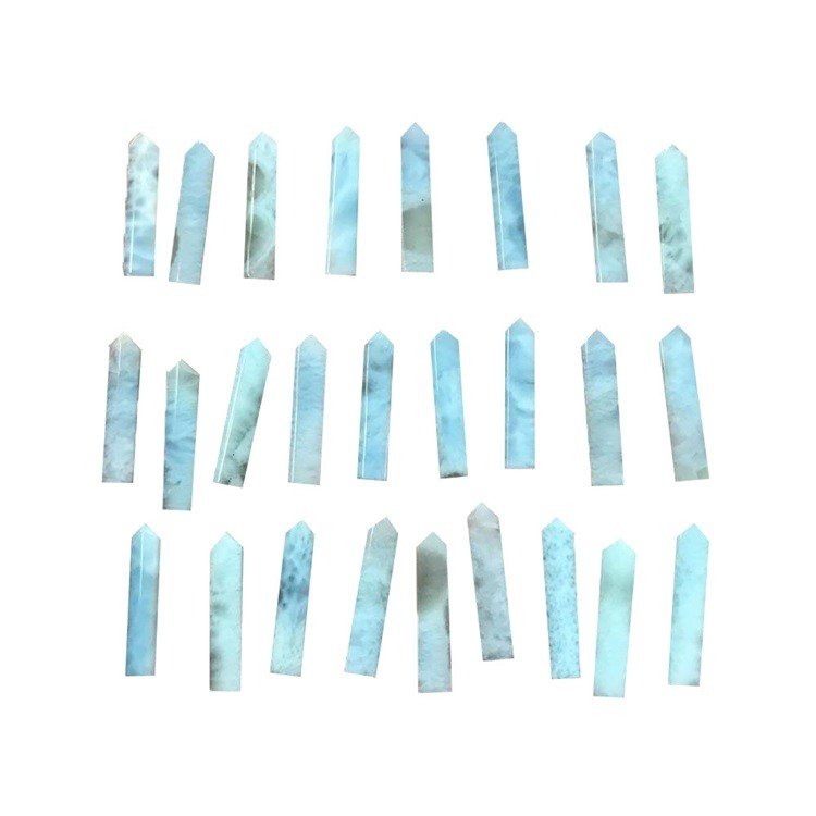 Әр түрлі пішіннің мөлшері және сапалы ұзын көрсеткі 100% табиғи ларимар Кабохонның гемстоны 40