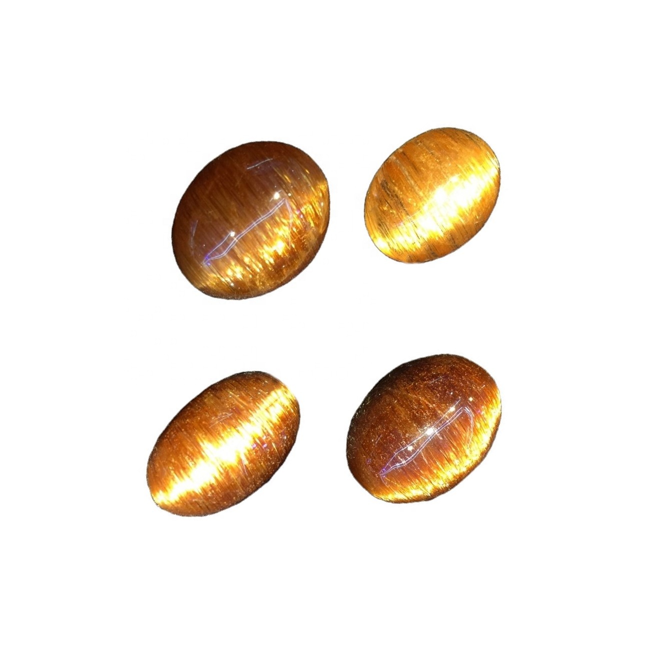 Natural Top Grace Quality Copper Rutile Quartz Oval Shape Cabochon Gemstone 30