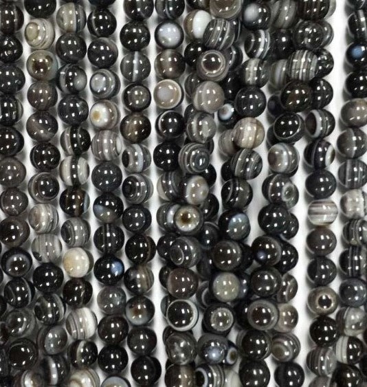 Mto wa Agate Agate shanga ya kuponya nishati ya nishati ya mawe 13