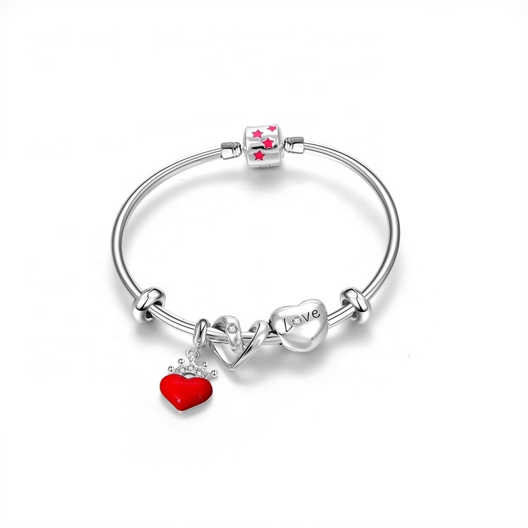 Velkendt Brand Womens Gift Bangle Real Natural Crystal 925 Sterling Sølv Smykker Charm Armbånd 11