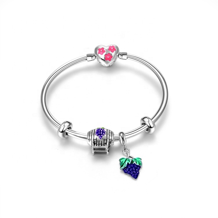 Velkendt Brand Womens Gift Bangle Real Natural Crystal 925 Sterling Sølv Smykker Charm Armbånd 13