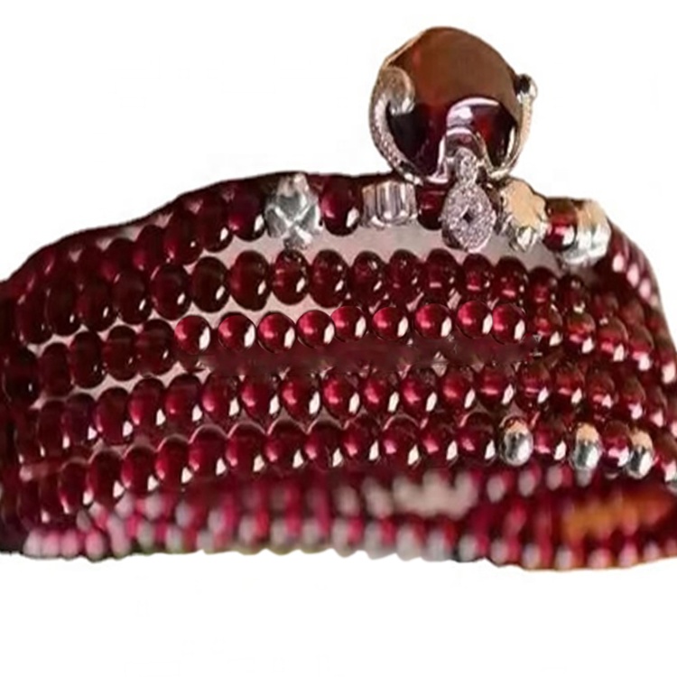 I-Garnet Red Pagenet 925 i-sterling yesilivere yesilivere ye-gemstone 32