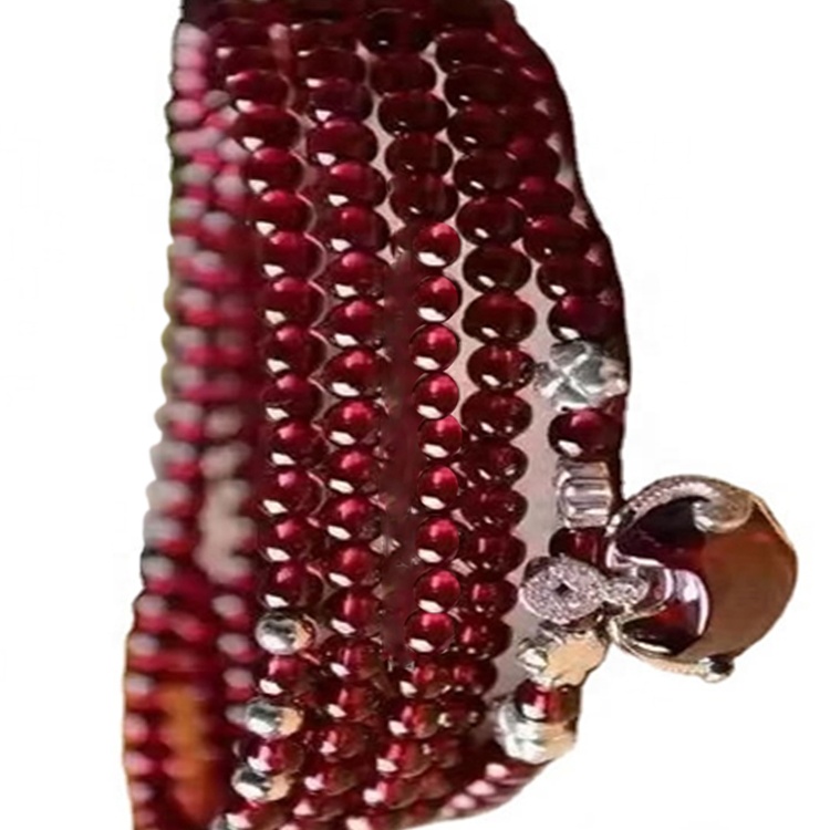 I-Garnet Red Pagenet 925 i-sterling yesilivere yesilivere ye-gemstone 36