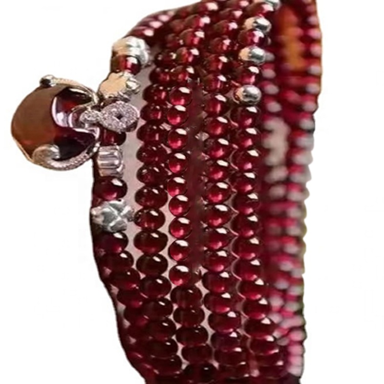 I-Garnet Red Pagenet 925 i-sterling yesilivere yesilivere ye-gemstone 38