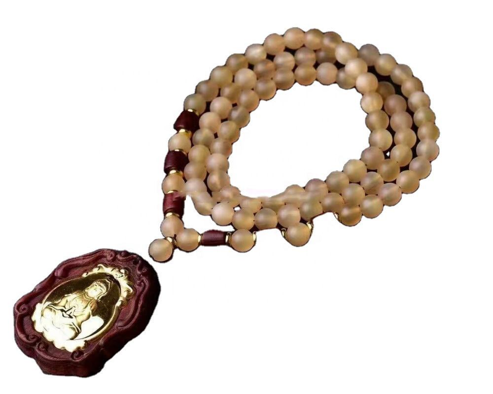 Tibet Cornu Saigae Tataricae 8mm 10mm 12mm Bracciali perline 35