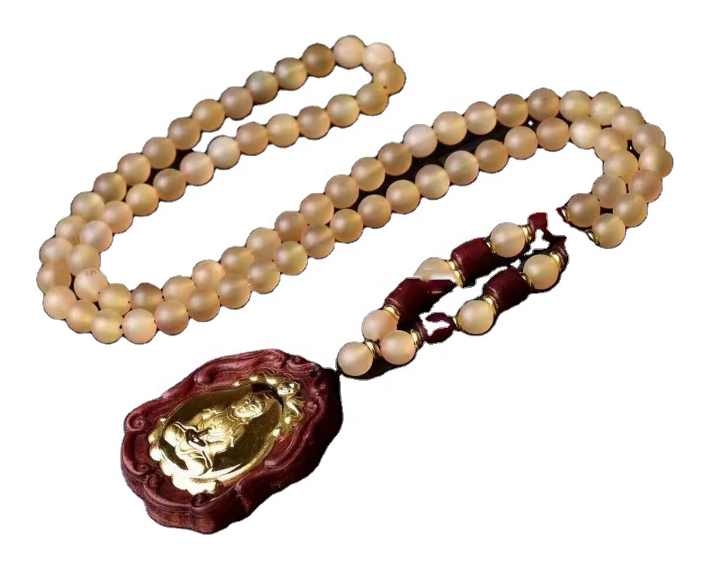 Tibet Cornu Saigae Tataricae 8mm 10mm 12mm Bracciali perline 45