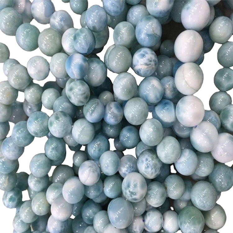 Pulsera laríimar natural de venta caliente perlas de piedras preciosas hechas a mano 27