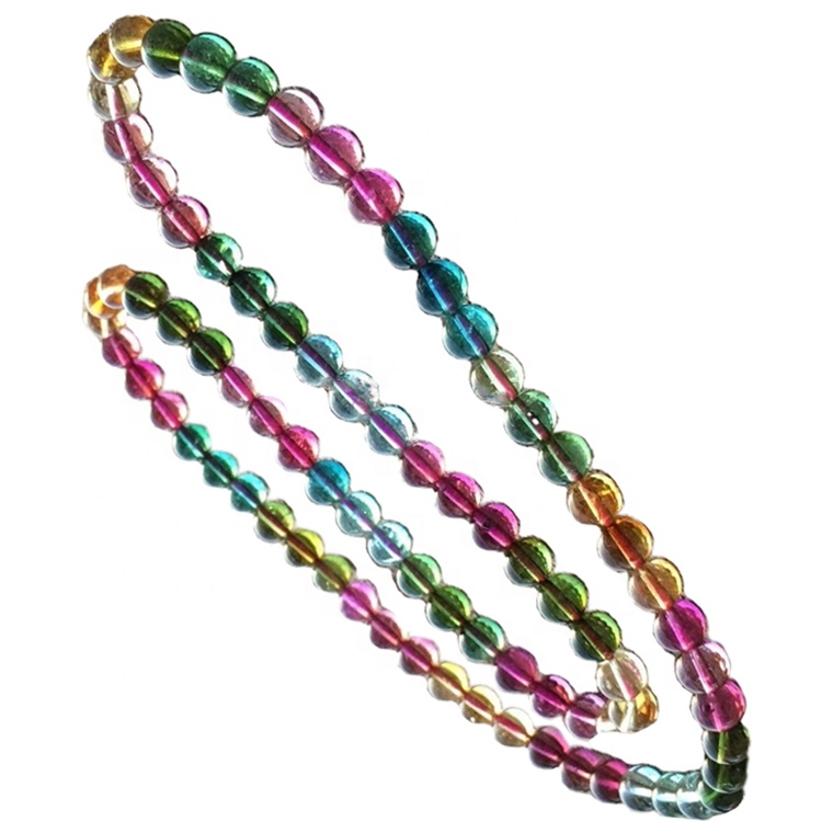 rruaza të rrumbullakëta me përmasa më të vogla Bizhuteri byzylyk Turmaline Rubellite 31