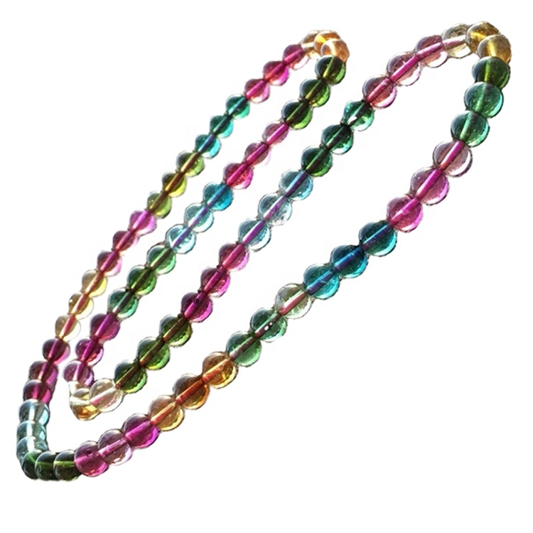 rruaza të rrumbullakëta me përmasa më të vogla Bizhuteri byzylyk Turmaline Rubellite 33