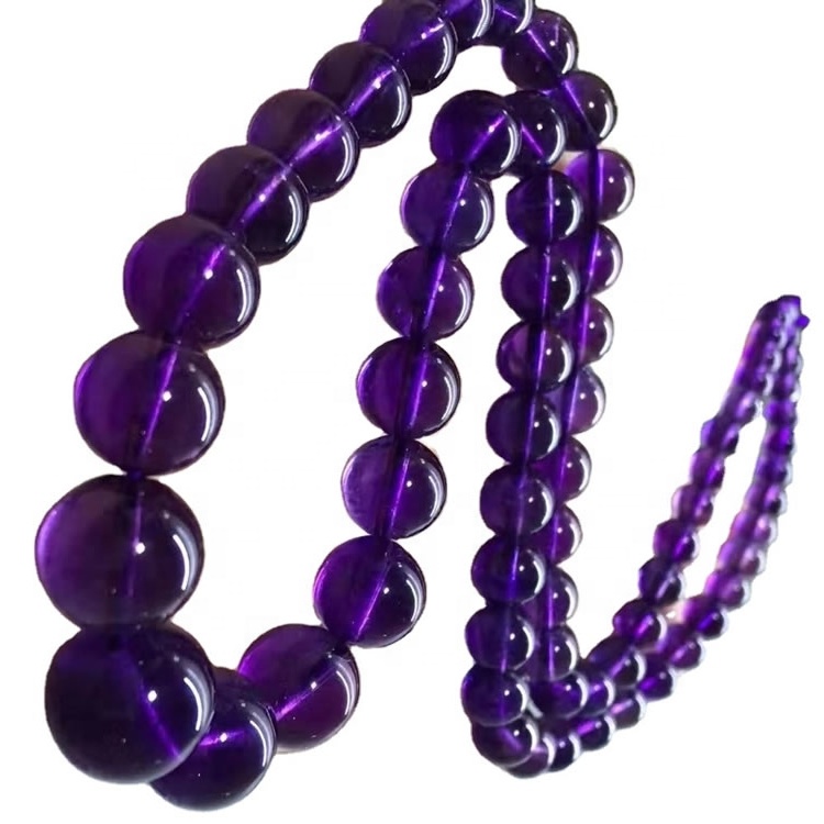 Shitje të nxehta 108 copë Ametist Beads gjerdan Budist kokë gjerdan me shumicë 34