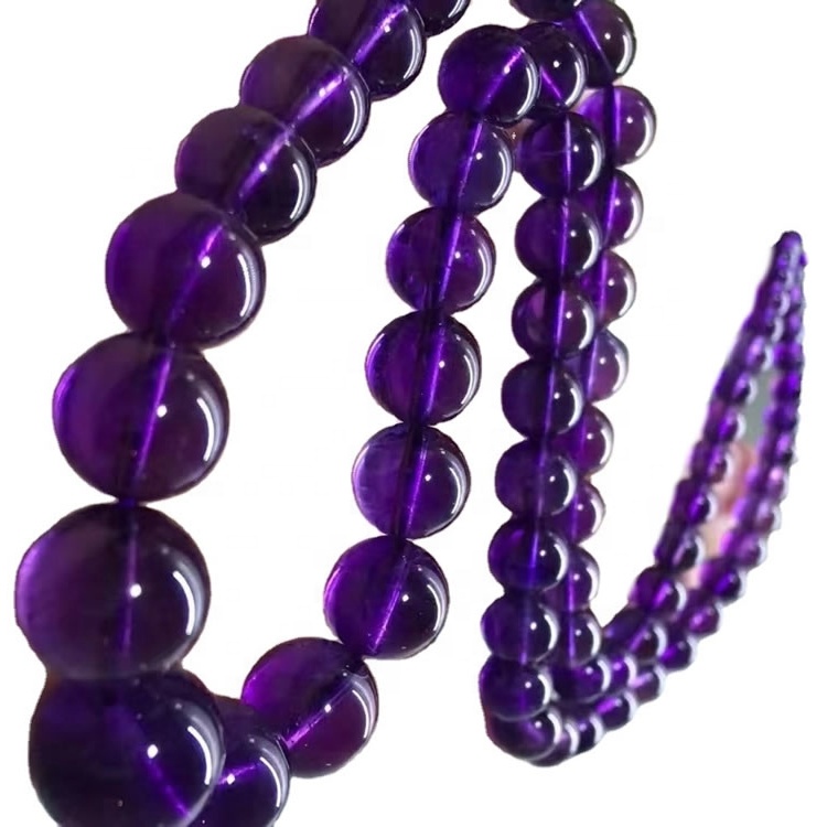 Shitje të nxehta 108 copë Ametist Beads gjerdan Budist kokë gjerdan me shumicë 38