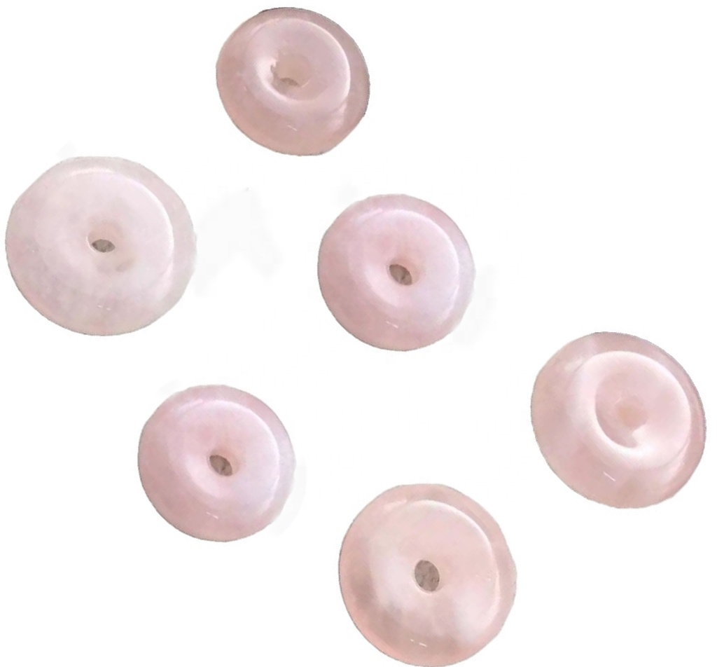 Rose Quarw O Genetural Gemsttone Pendeant Bead Bead Bear Bustole 32