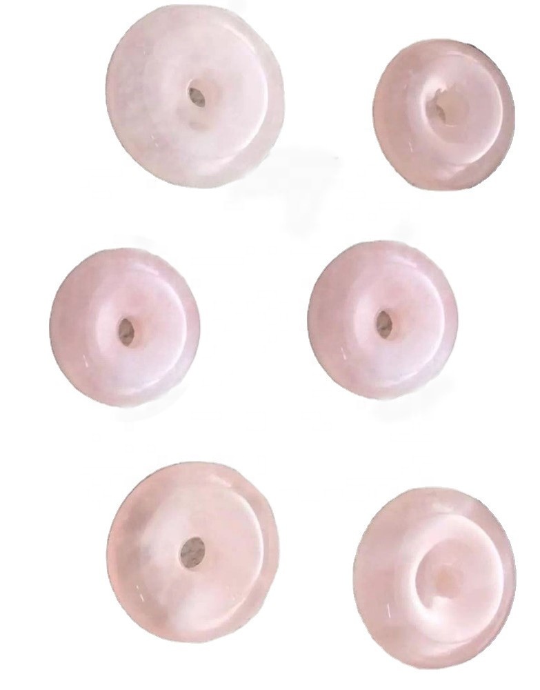 Rose Quarw O Genetural Gemsttone Pendeant Bead Bead Bear Bustole 34