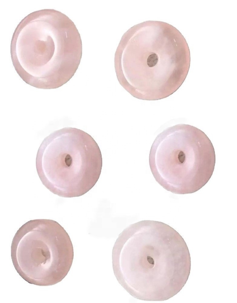 Rose Quarw O Genetural Gemsttone Pendeant Bead Bead Bear Bustole 38