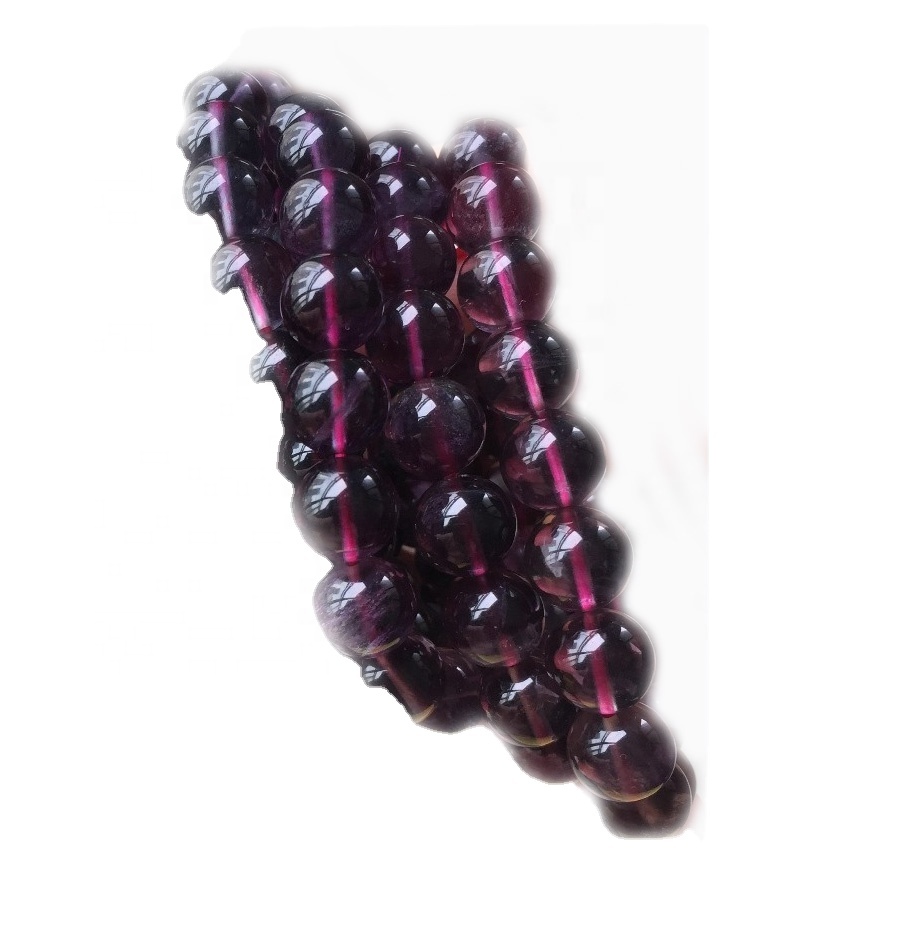 Semulajadi Gemstone Pusingan Smooth 8mm Pusingan Rough Fluorite Beads 32