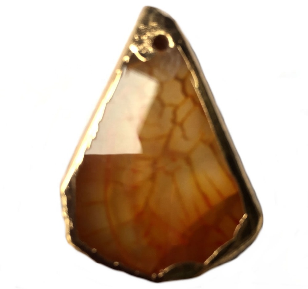 新款时尚镀金紫色石英德鲁齐/德鲁西天然紫水晶吊坠/项链 15