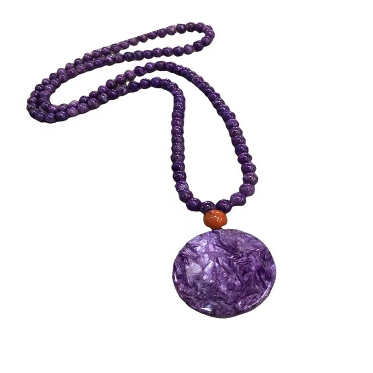 Køb Best Charoite Lilla Amethyst & Pearl Gemstone med 925 Sterling Sølv Håndlavet Smykker Smukke 30