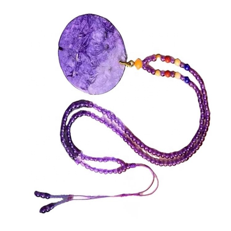 Køb Best Charoite Lilla Amethyst & Pearl Gemstone med 925 Sterling Sølv Håndlavet Smykker Smukke 34