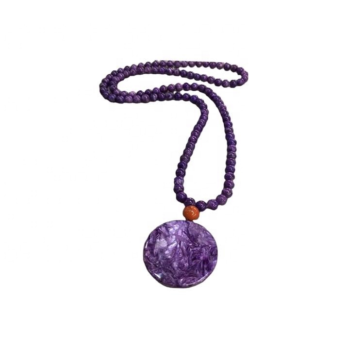 Køb Best Charoite Lilla Amethyst & Pearl Gemstone med 925 Sterling Sølv Håndlavet Smykker Smukke 38